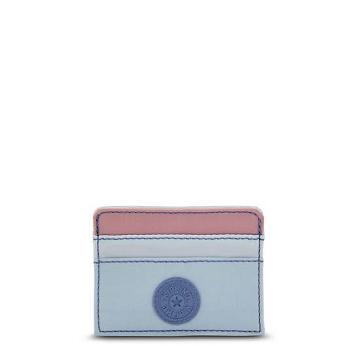 Kipling Cardy Card Holder Bags Light Blue Pink Block | CA 2054BE